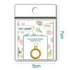 Charm Acero Dorado Chapado Oro 14K Aro Trenzado Colgante detalle