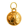Charm Acero Dorado Chapado Oro 14K Balón de Fútbol Colgante