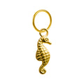 Charm Acero Dorado Chapado Oro 14K Caballito de Mar Colgante
