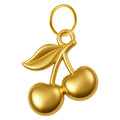 Charm colgante de cerezas con aro de acero