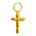 Charm colgante de cruz con aro de acero