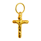 Charm colgante de cruz con aro de acero