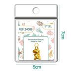 Charm Acero Dorado Chapado Oro 14K Dinosaurio Colgante detalle