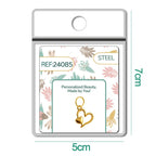 Charm Acero Dorado Chapado Oro 14K Doble Corazón Colgante detalle