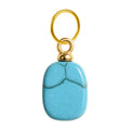 Charm colgante de escarabajo turquesa con aro de acero