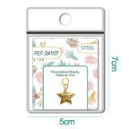 Charm Acero Dorado Chapado Oro 14K Estrella Calada Colgante detalle