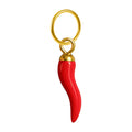 Charm Acero Dorado Chapado Oro 14K Guindilla Roja Colgante
