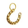 Charm Acero Dorado Chapado Oro 14K Herradura Colgante