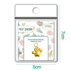 Charm Acero Dorado Chapado Oro 14K Huella Colgante detalle