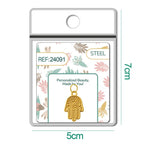 Charm Acero Dorado Chapado Oro 14K Mano de Fátima Colgante detalle