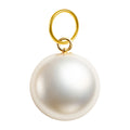 Charm colgante de perla redonda con aro de acero