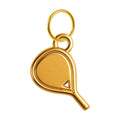 Charm Acero Dorado Chapado Oro 14K Raqueta de Tenis Colgante
