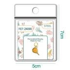 Charm Acero Dorado Chapado Oro 14K Raqueta de Tenis Colgante detalle