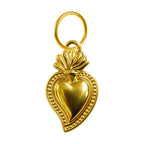 Charm Acero Dorado Chapado Oro 14K Sagrado Corazón Colgante