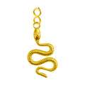 Charm Acero Dorado Chapado Oro 14K Serpiente con Cierre