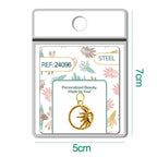 Charm Acero Dorado Chapado Oro 14K Sol Y Luna Colgante detalle