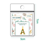 Charm Acero Dorado con Circonita Letra A Multicolor con Cierre detalle
