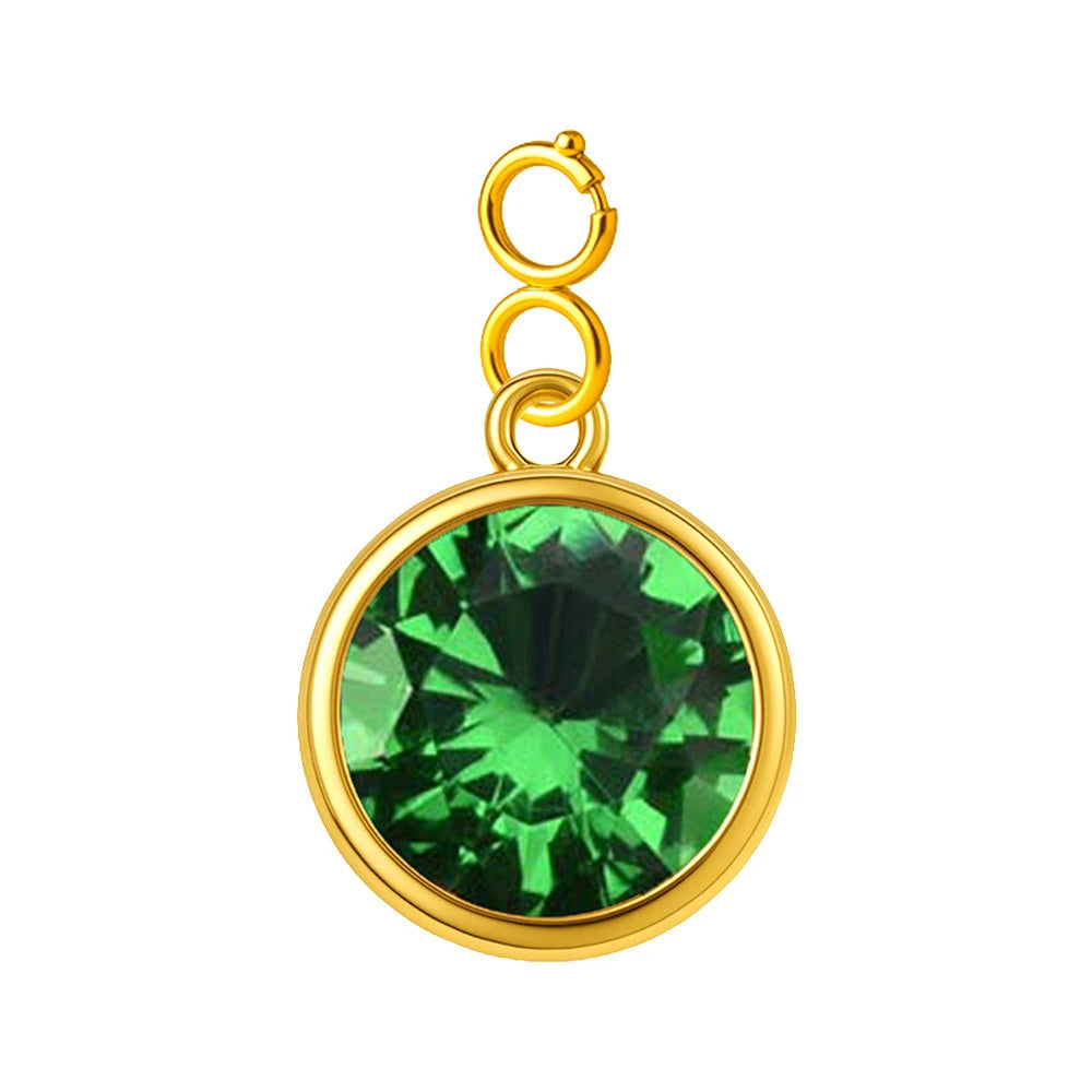 Charm Acero Dorado Piedra de Nacimiento Mayo con Cierre