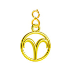 Charm Zodiaco Acero Dorado con Cierre - Aries - SKU 224029