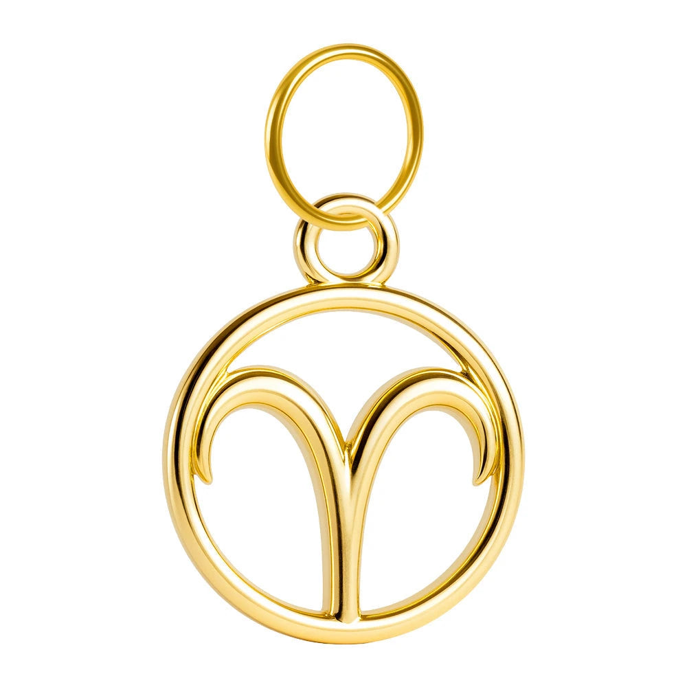 Charm Acero Dorado Zodíaco Aries Colgante
