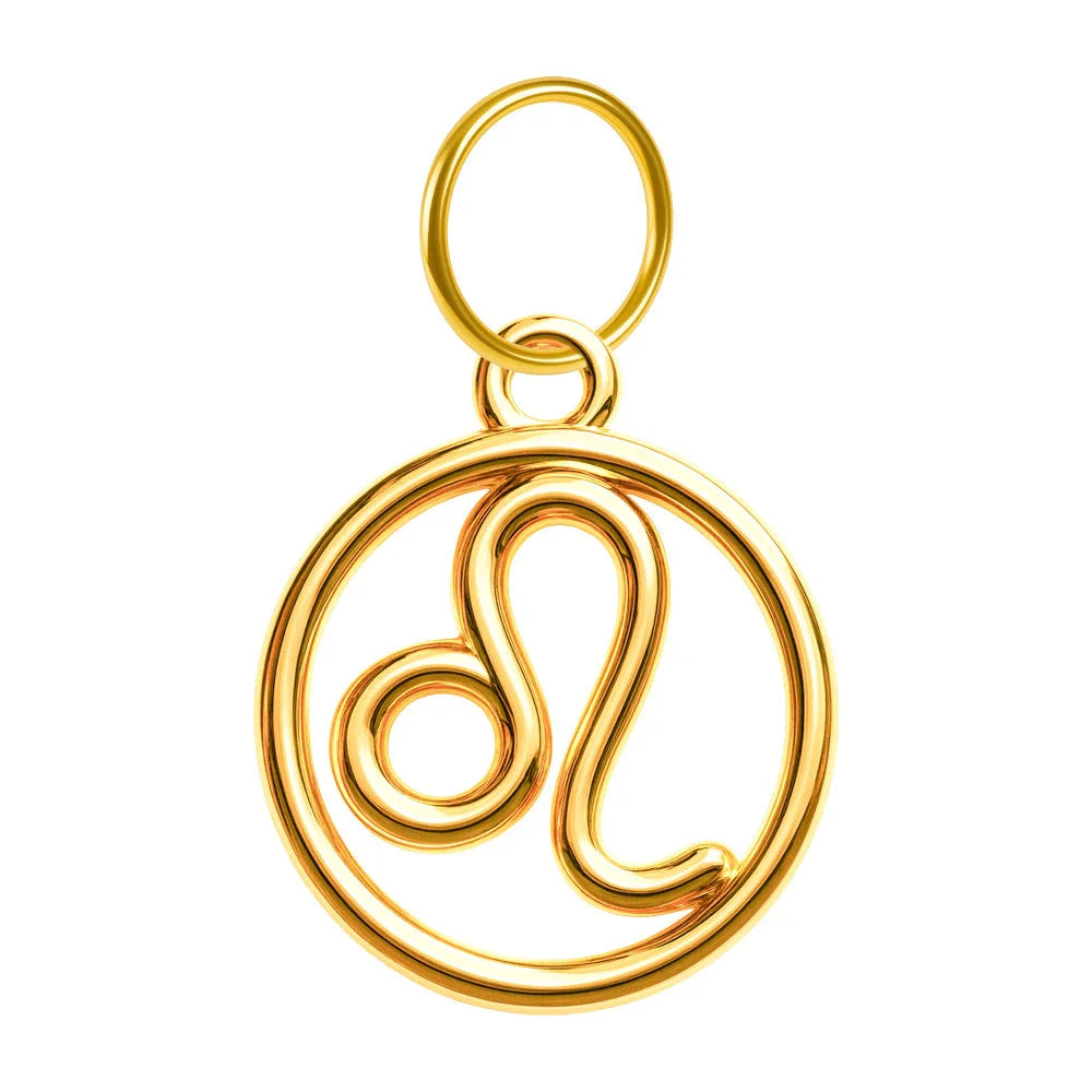 Charm Zodiaco Acero Dorado Colgante - Leo - SKU 24033