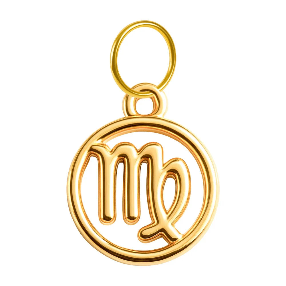 Charm Zodiaco Acero Dorado Colgante - Virgo - SKU 24034