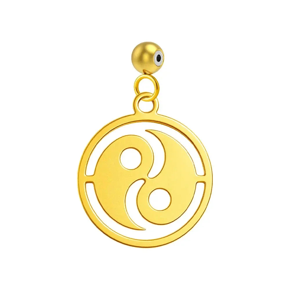 Charm dorado Triskel con bola de acero y goma