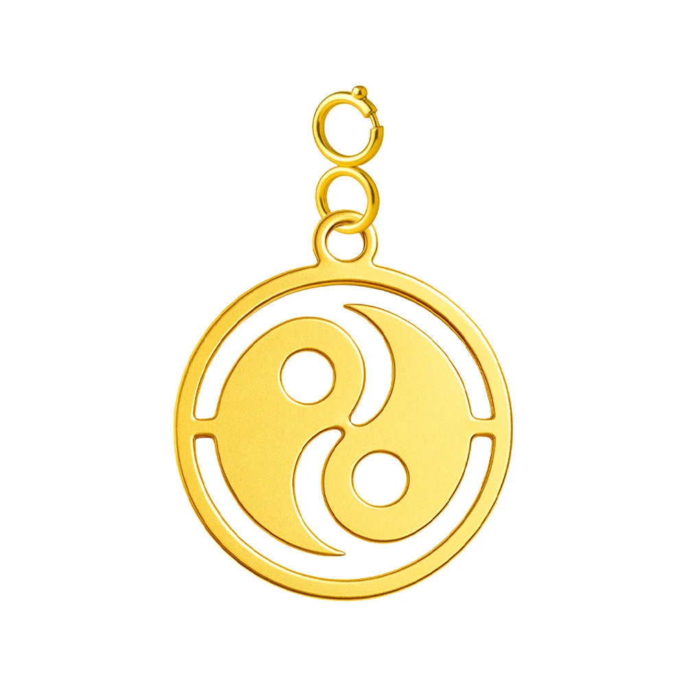 Charm Acero Dorado con Cierre Yin Yang