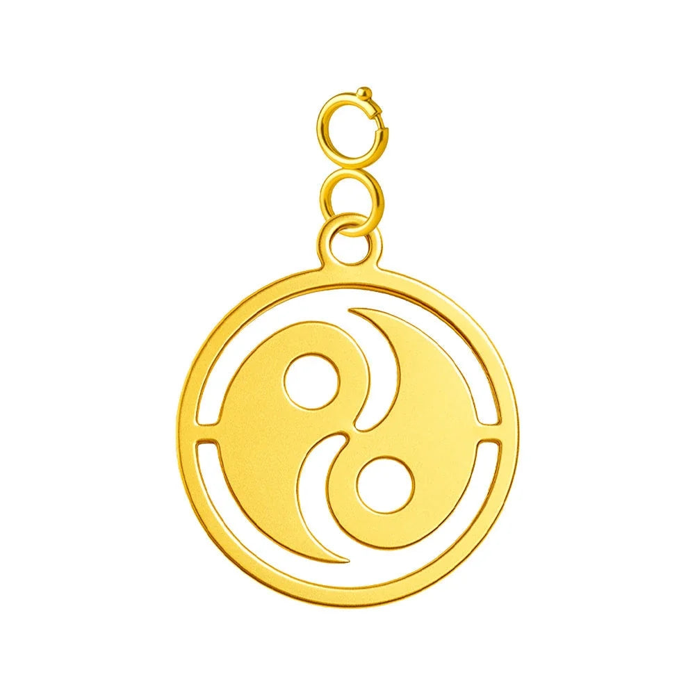 Charm colgante dorado Triskel con cierre de acero