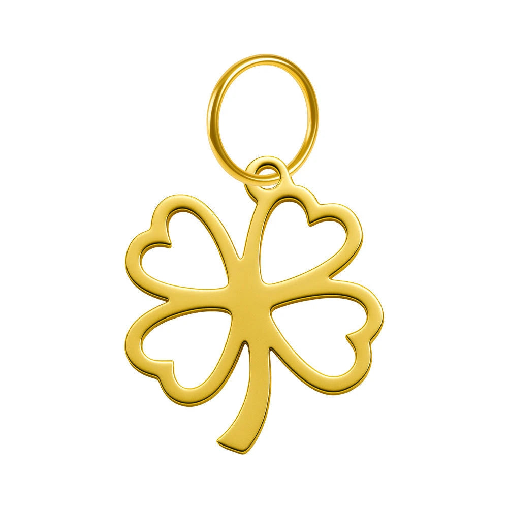 Charm Acero Dorado Flor en Blíster detalle