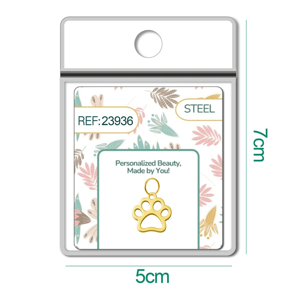 Charm Acero Dorado Huella en Blíster