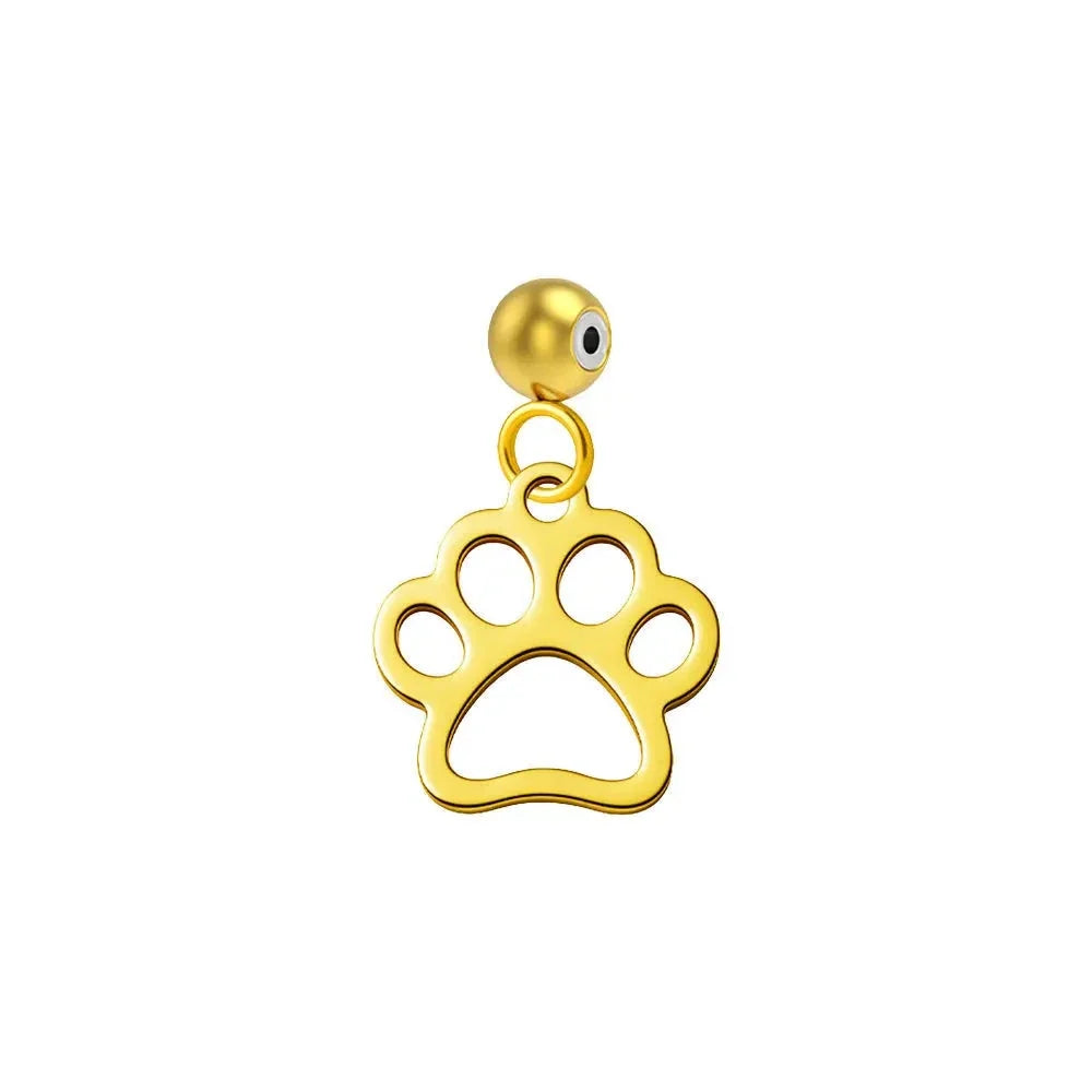 Charm Acero Dorado Huella