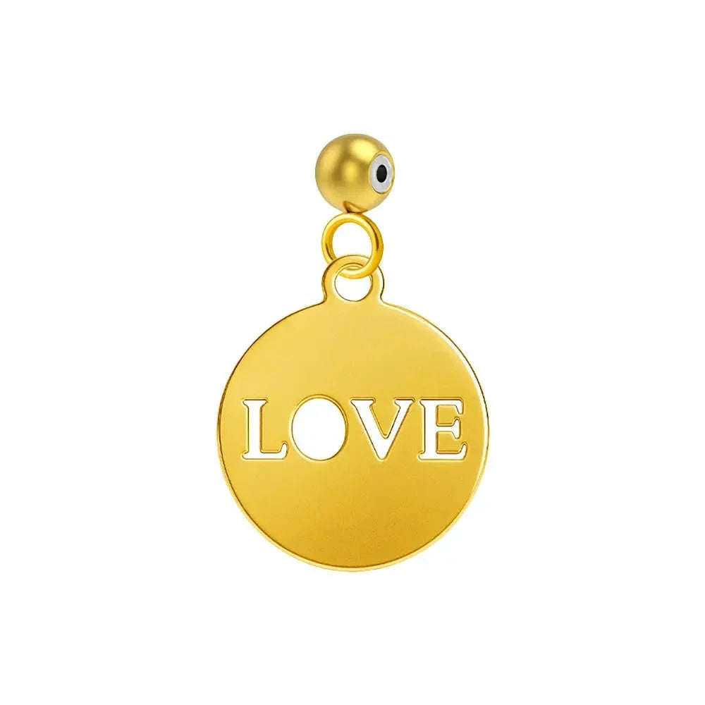 Charm Acero Dorado Love