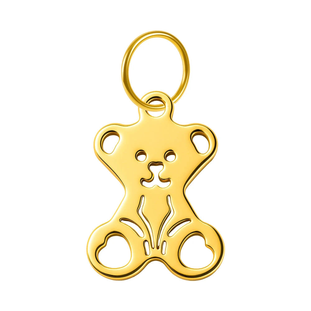 Charm Acero Dorado Oso en Blíster detalle