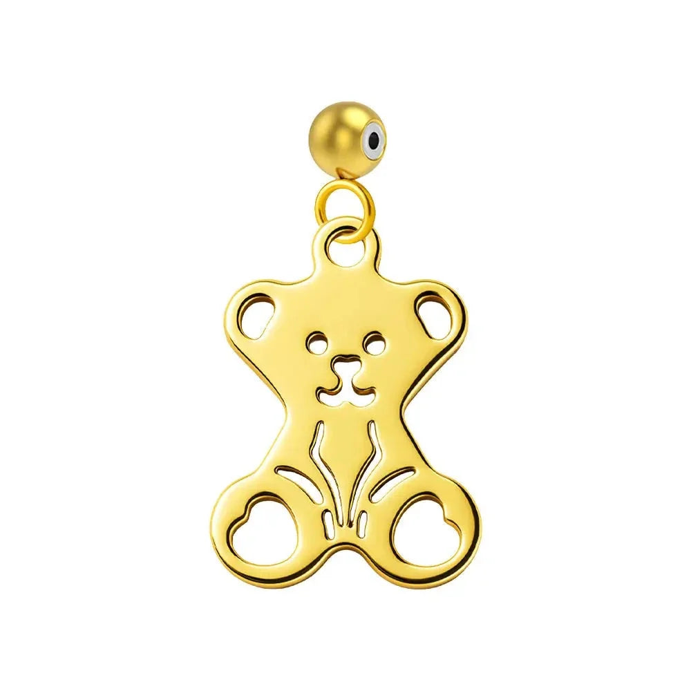 Charm Acero Dorado Oso