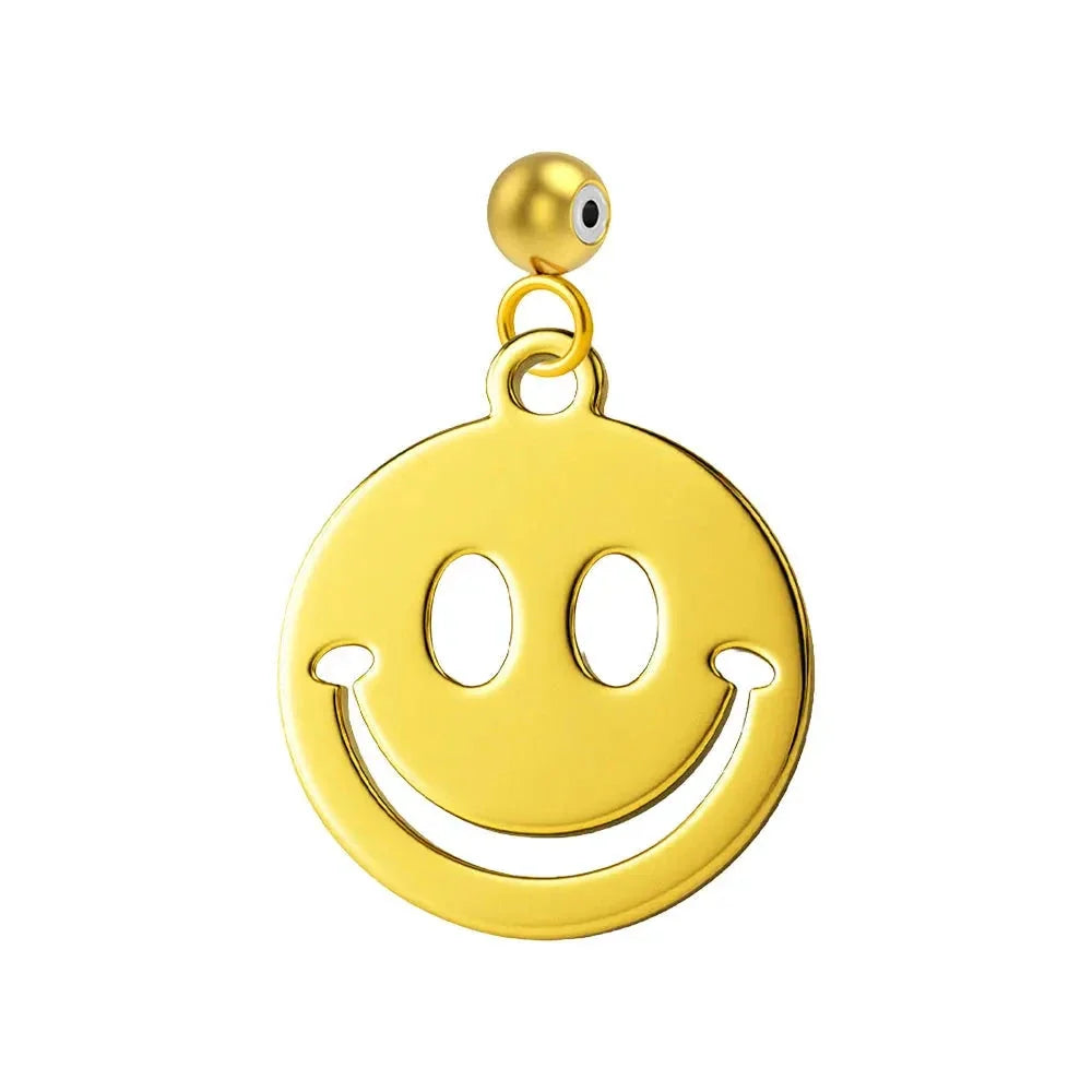 Charm Acero Dorado Smiley