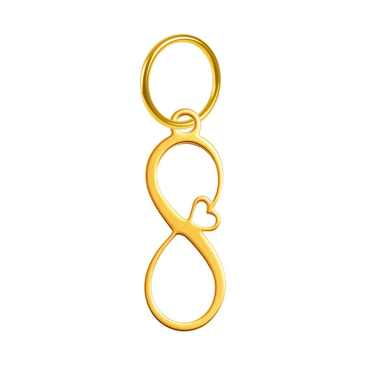 Charm Acero Inoxidable Dorado Infinito Corazón en Blíster