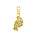Charm Cobre Chapado Oro 14K con Circonita Abanico con Cierre