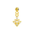 Charm Cobre Chapado Oro 14K con Circonita Abanico Gota