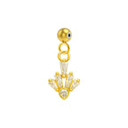 Charm Cobre Chapado Oro 14K con Circonita Abanico Gota