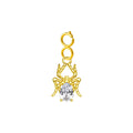 Charm Cobre Chapado Oro 14K con Circonita Araña con Cierre