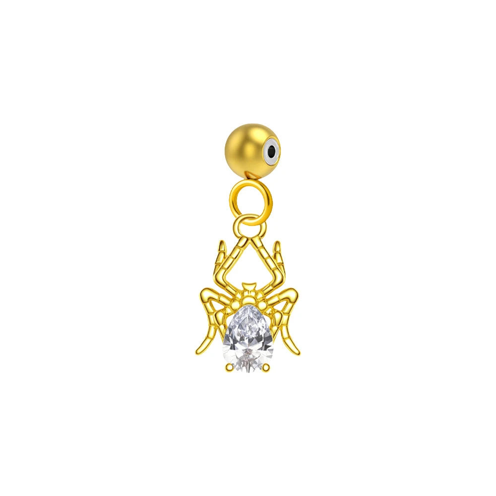 Charm Cobre Chapado Oro 14K con Circonita Araña