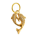 Charm Cobre Chapado Oro 14K con Circonita Delfín Colgante