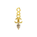 Charm Cobre Chapado Oro 14K con Circonita Flor de Lis con Cierre