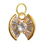 Charm Cobre Chapado Oro 14K con Circonita Herradura Colgante
