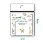 Charm Cobre Chapado Oro 14K con Circonita Mariposa con Cierre detalle
