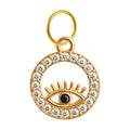 Charm Cobre Chapado Oro 14K con Circonita Ojo Colgante