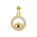 Charm Cobre Chapado Oro 14K con Circonita Ojo
