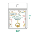 Charm Cobre Chapado Oro 14K con Circonita Ojo Turco con Cierre detalle