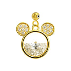 Charm Cobre Chapado Oro 14K con Circonita Oso Redondo